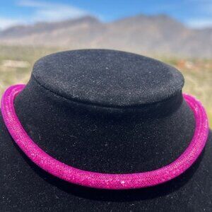 Swarovski Stardust Pink Fuchsia Double Wrap Bracelet/Choker